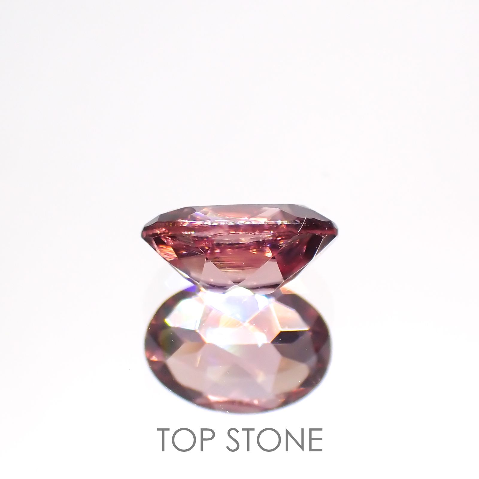 ピンクジルコン(宝石名ジルコン) スリランカ/カンボジア産/ 1.10ct 識別済[21059796]7×5mm前後