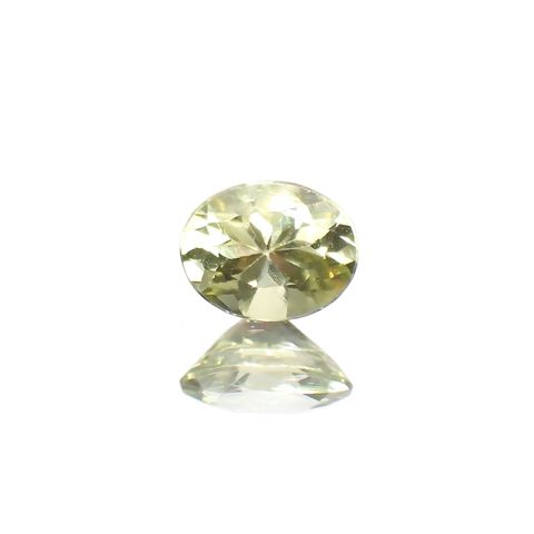パロットクリソベリル(宝石名クリソベリル)インド産 0.47ct 識別済[220114510]5.2x4.1mm前後
