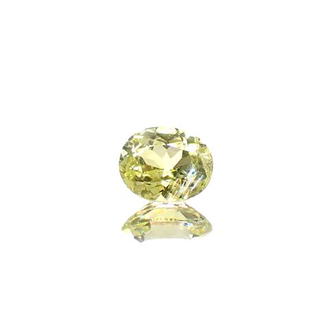 イエローゾイサイト(宝石名イエロー・ゾイサイト)タンザニア産 0.383ct ソ付(彩珠)[250630566]5x4.1mm前後