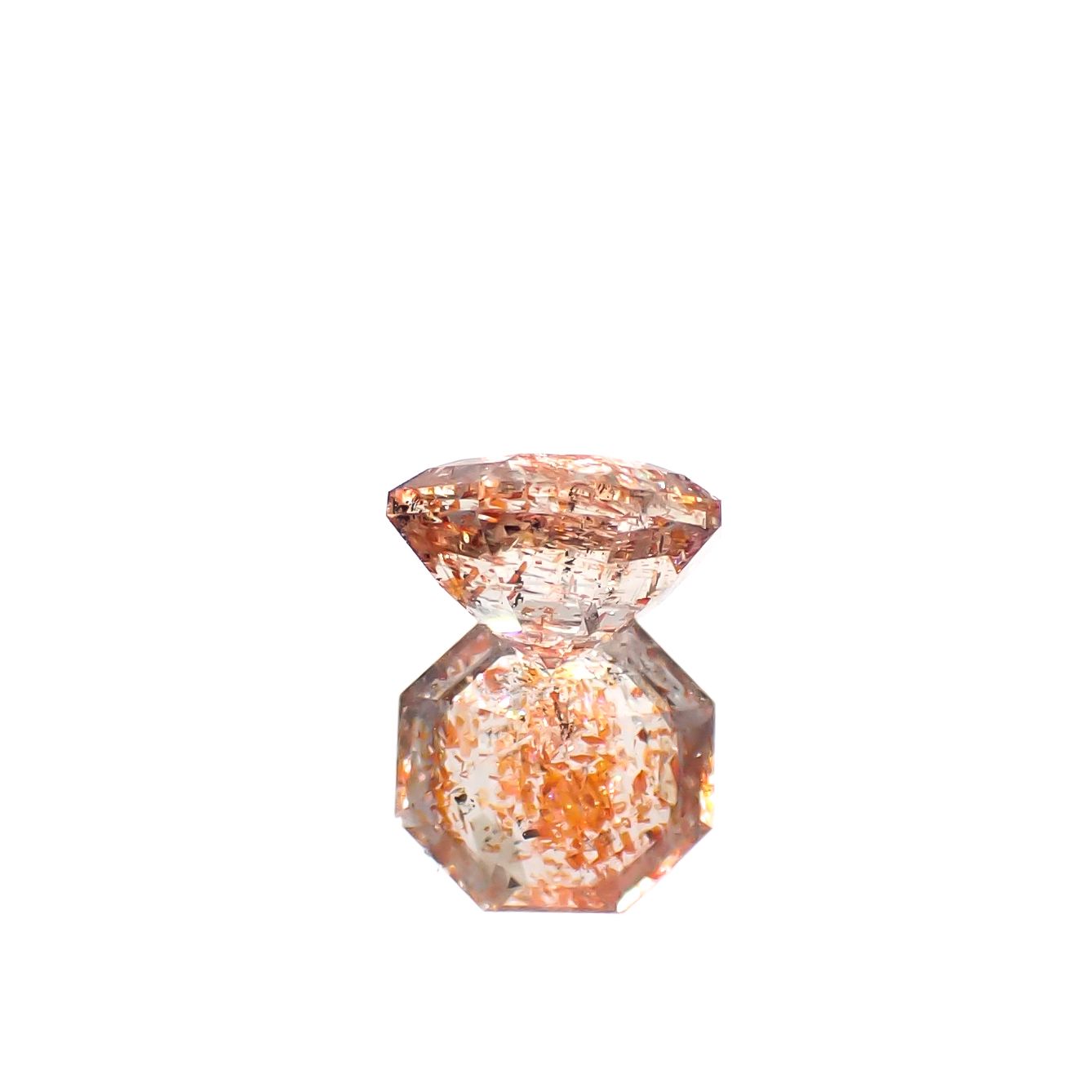 ◇オクタゴンカット◇イリュージョンサンストーン タンザニア産 0.95ct[240628266]6.4x6.3mm前後