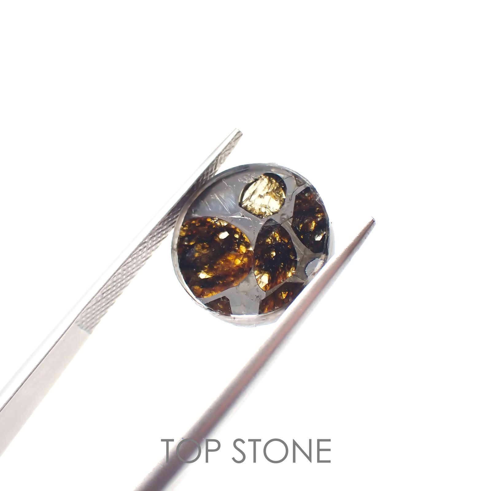 パラサイト隕石Sericho トリプレット 発見地：ケニア 4.17ct[220817530]12.2x12.1mm前後
