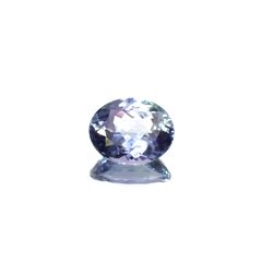 バイカラータンザナイト(宝石名ゾイサイト)タンザニア産 3.39ct 識別済[231224807]10.7x8.5mm前後