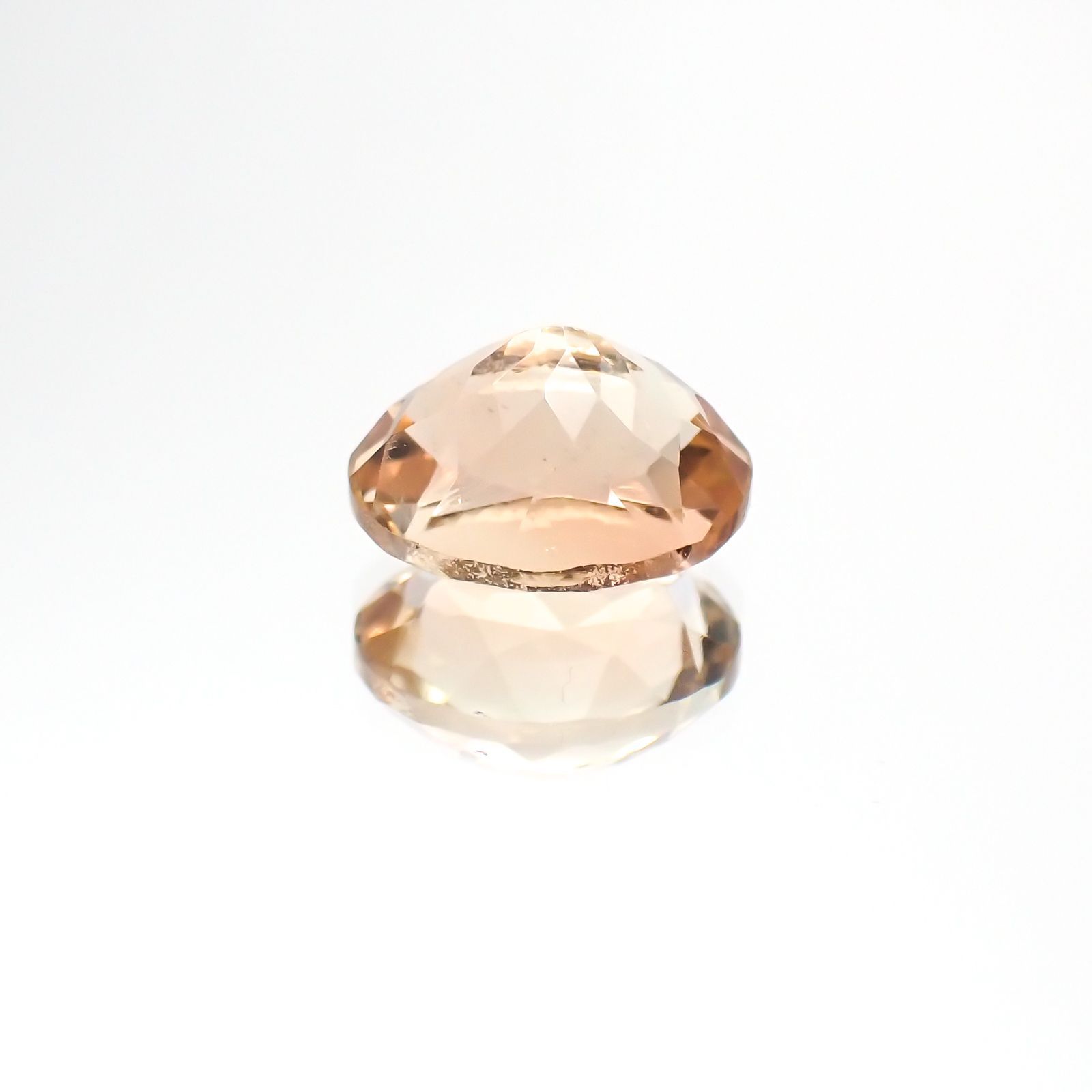 バイカラーオレゴンサンストーン(宝石名バイカラー・ラブラドライト)アメリカ・オレゴン州産 2.099ct ソ付(彩珠)[231124118]9x7.1mm前後