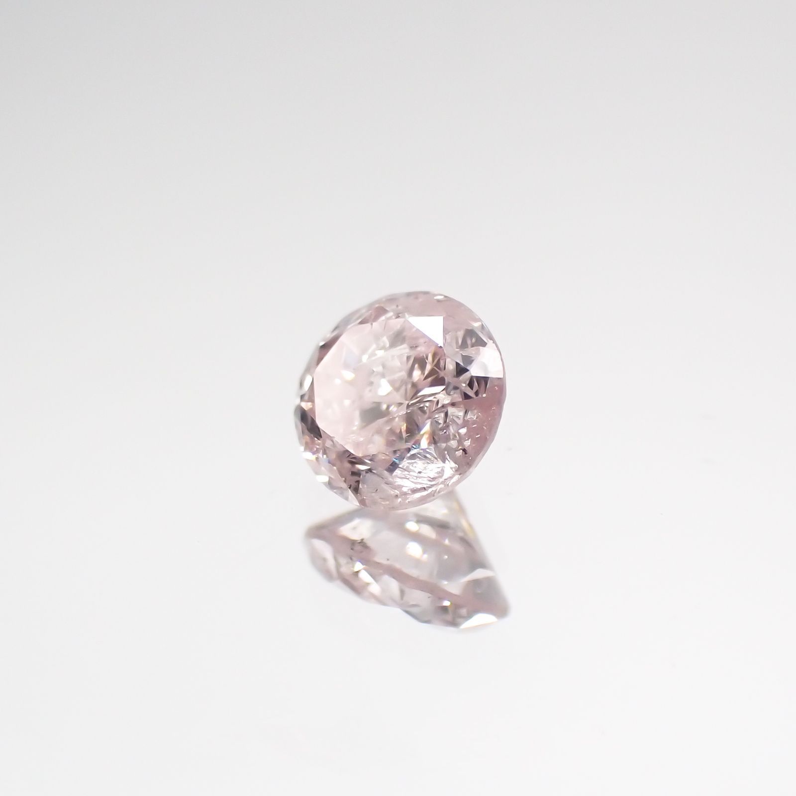 ピンクダイヤモンド I-2 / VERY LIGHT PINK ソーティング付き 産 ルース 0.12ct[210711793]3×3mm前後