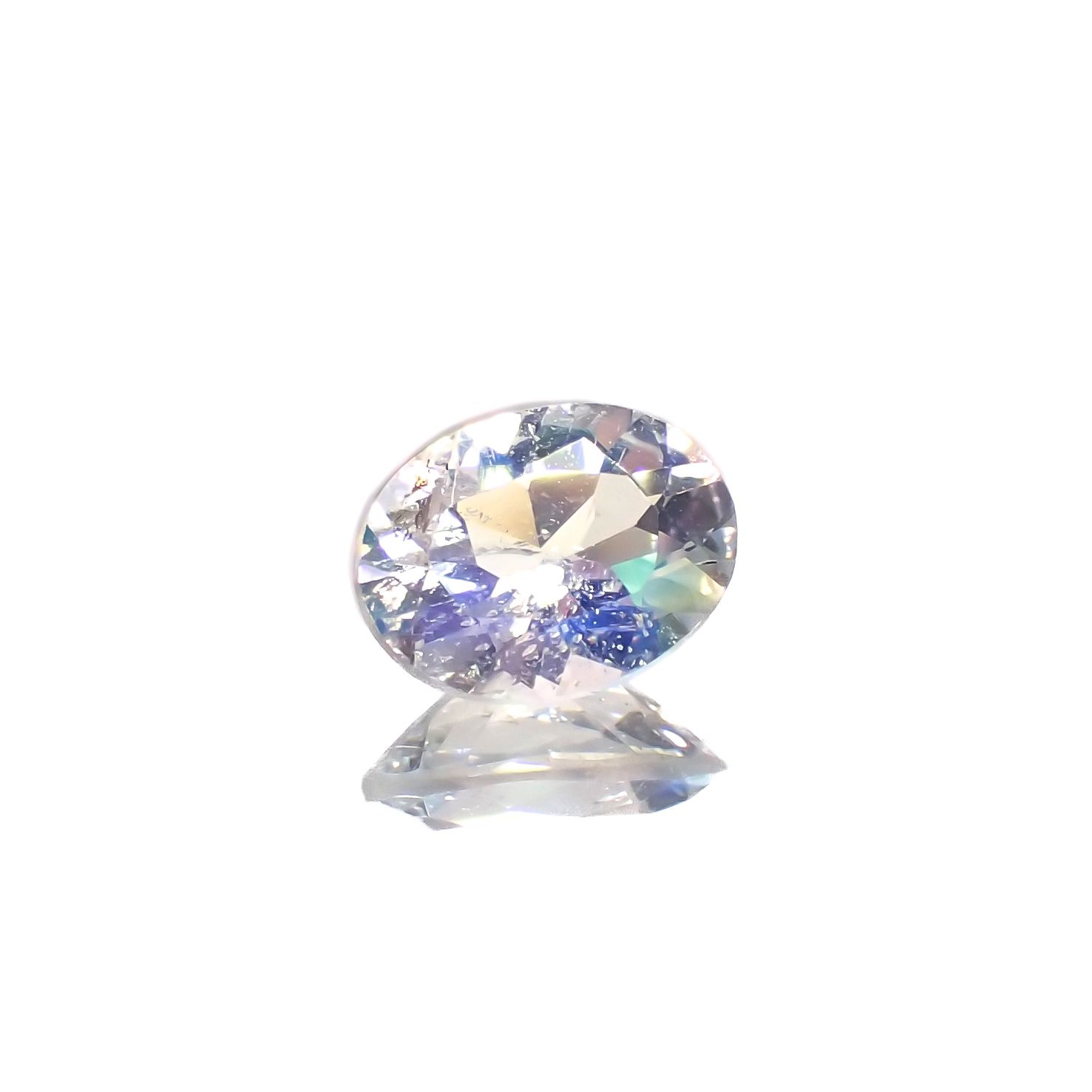 レインボームーンストーン(宝石名ラブラドライト)タンザニア産 0.52ct 識別済[230321262]6.3x4.9mm前後