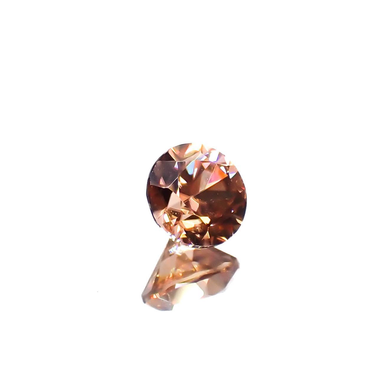 オレンジジルコン(宝石名ジルコン)スリランカ/カンボジア産 0.43ct 識別済[230321001]4x4mm前後