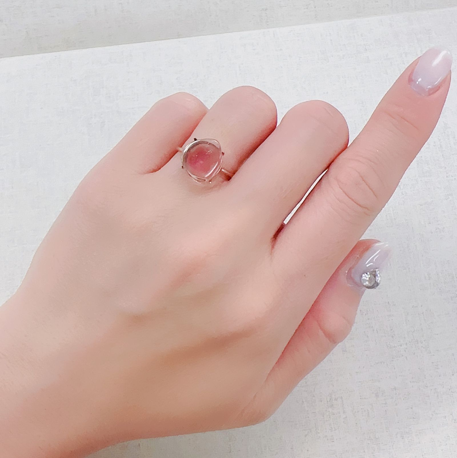 ピンクウォーターメロントルマリン 原石スライス コンゴ民主共和国産 2.77ct[230421484]11.8x10.3mm前後