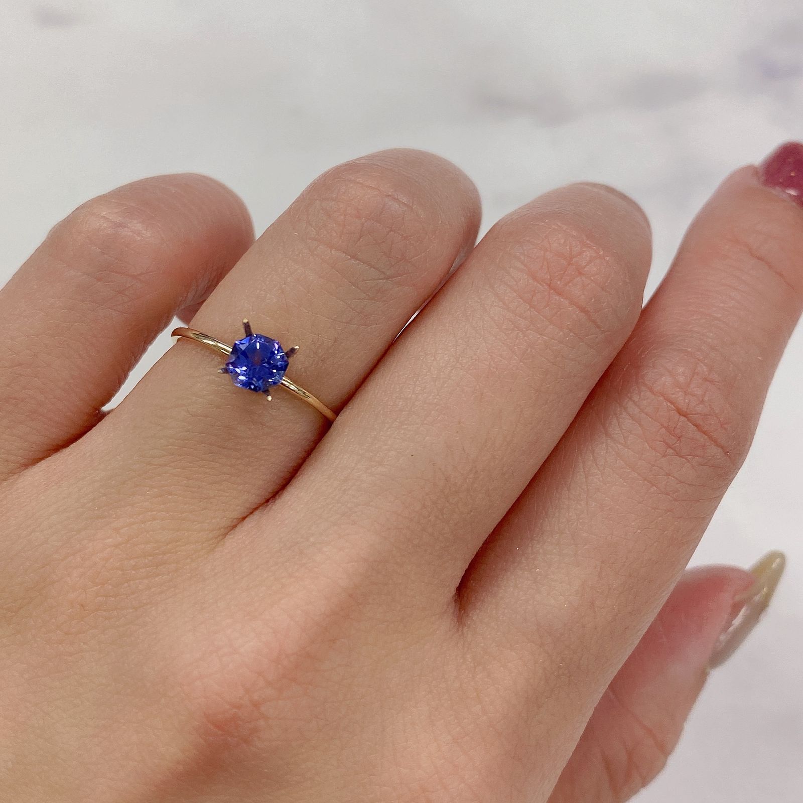 ◇オクタゴンカット◇タンザナイトSA(宝石名タンザナイト) タンザニア産 0.55ct 識別済[24029544]5×5mm前後