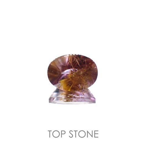 ゲーサイトインアメジスト ブラジル産 3.99ct[220917934]11.7x8.7mm前後