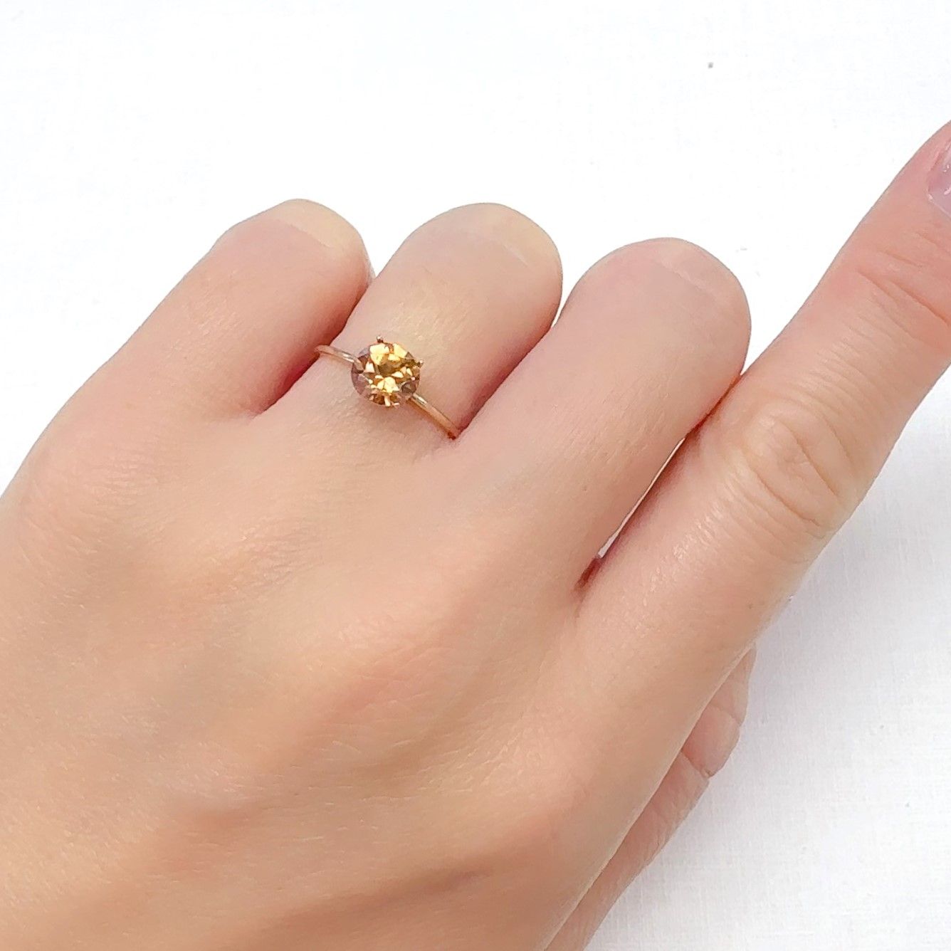 オレンジジルコン スリランカ/カンボジア産 1.49ct[240628109]6.5x6.5mm前後
