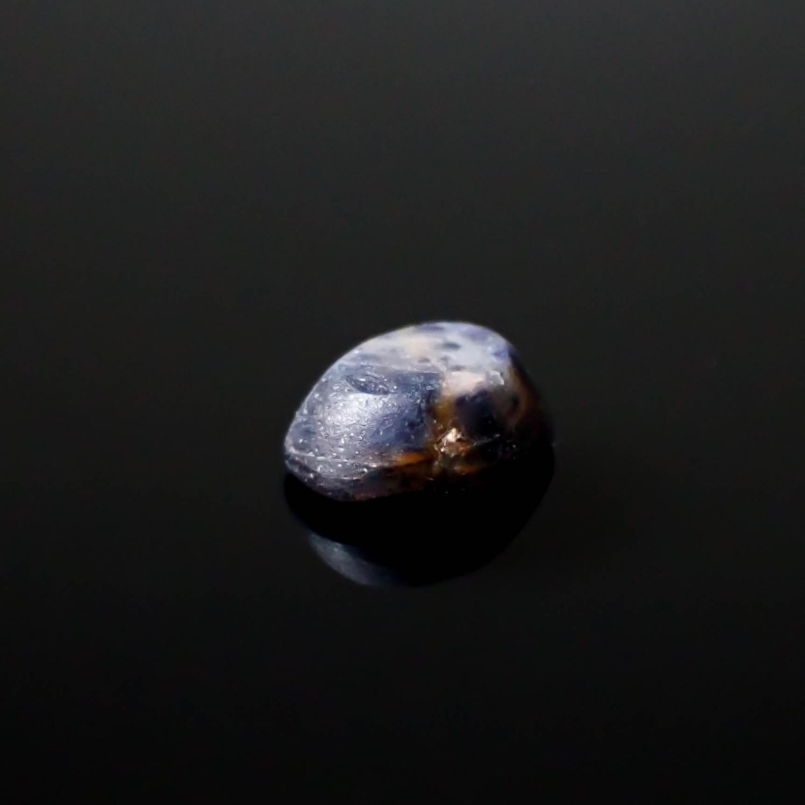 トラピッチェサファイア 原石スライス磨き ビルマ産 0.79ct [250430190]6x4.8mm前後