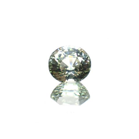ミントトルマリン(宝石名ライトグリーン・トルマリン) ルワンダ産 1.788ct ソ付(彩珠)[210510003]7.6×6.7mm前後