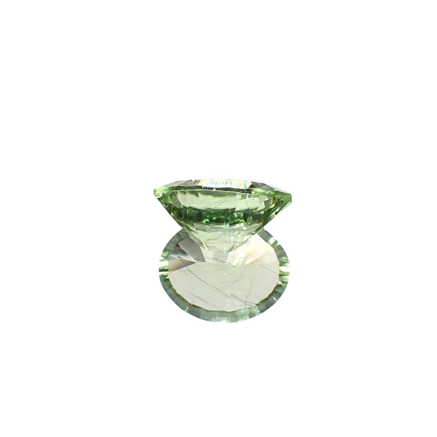 ◇コンケーブカット◇ルドウィジャイトインペリドット パキスタン産 3.20ct[240628420]11x8.8mm前後