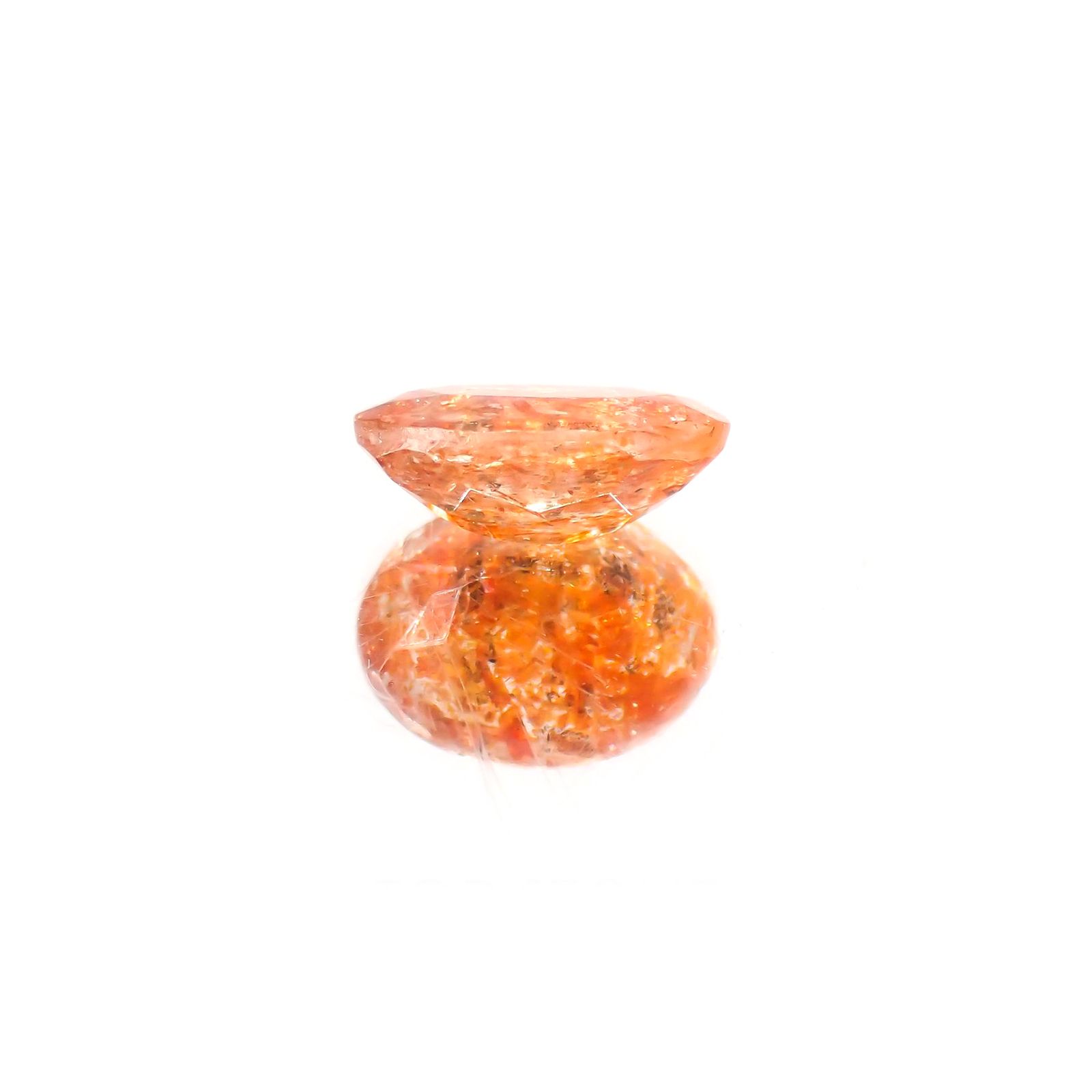 イリュージョンサンストーン(宝石名フェルドスパー) タンザニア産 1.46ct 識別済[250812301]9×7.3mm前後