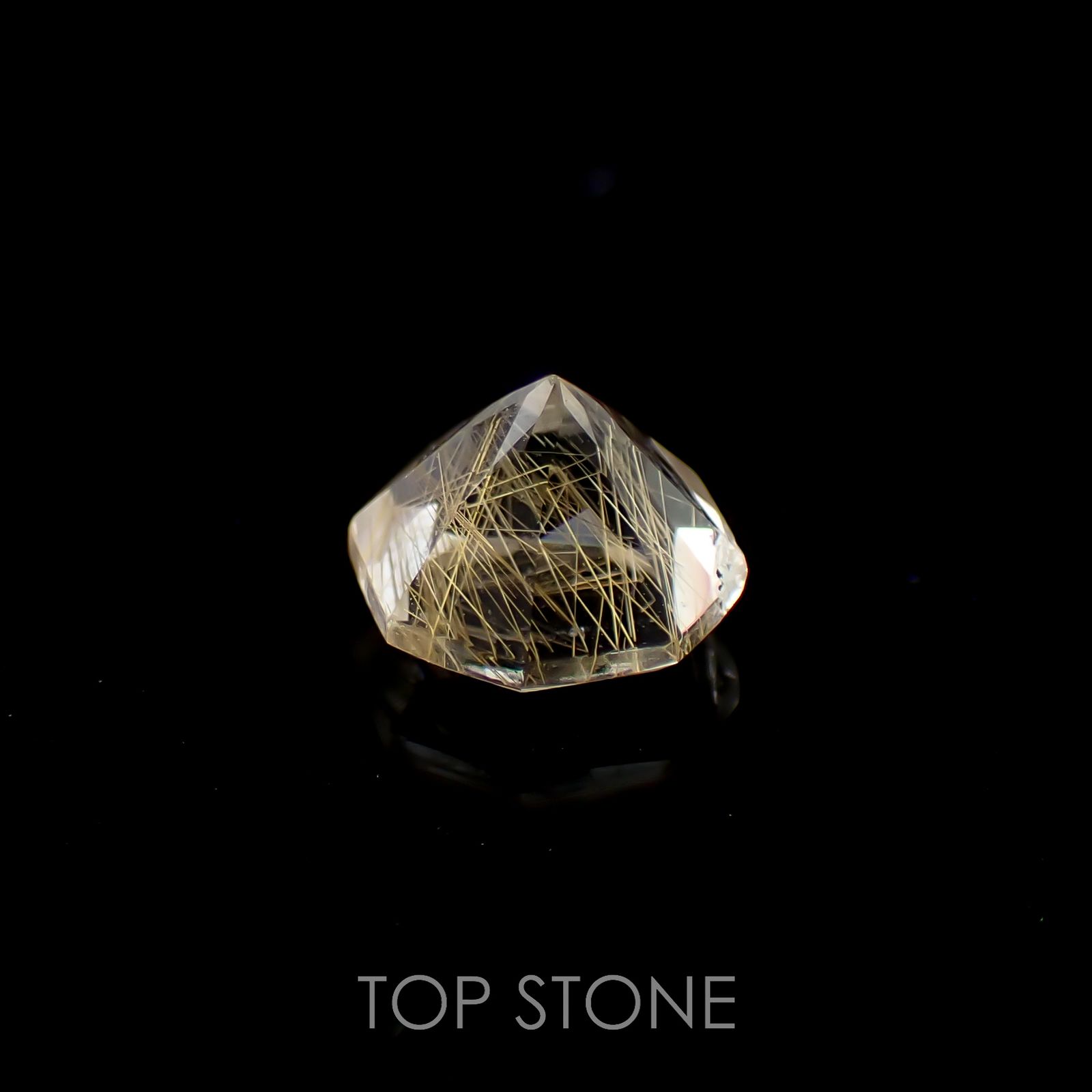 ◇オクタゴンカット◇ルチルクォーツSA(宝石名ルチルレイテッド・クォーツ)ブラジル産 0.94ct 識別済[220817467]6.1x6.1mm前後