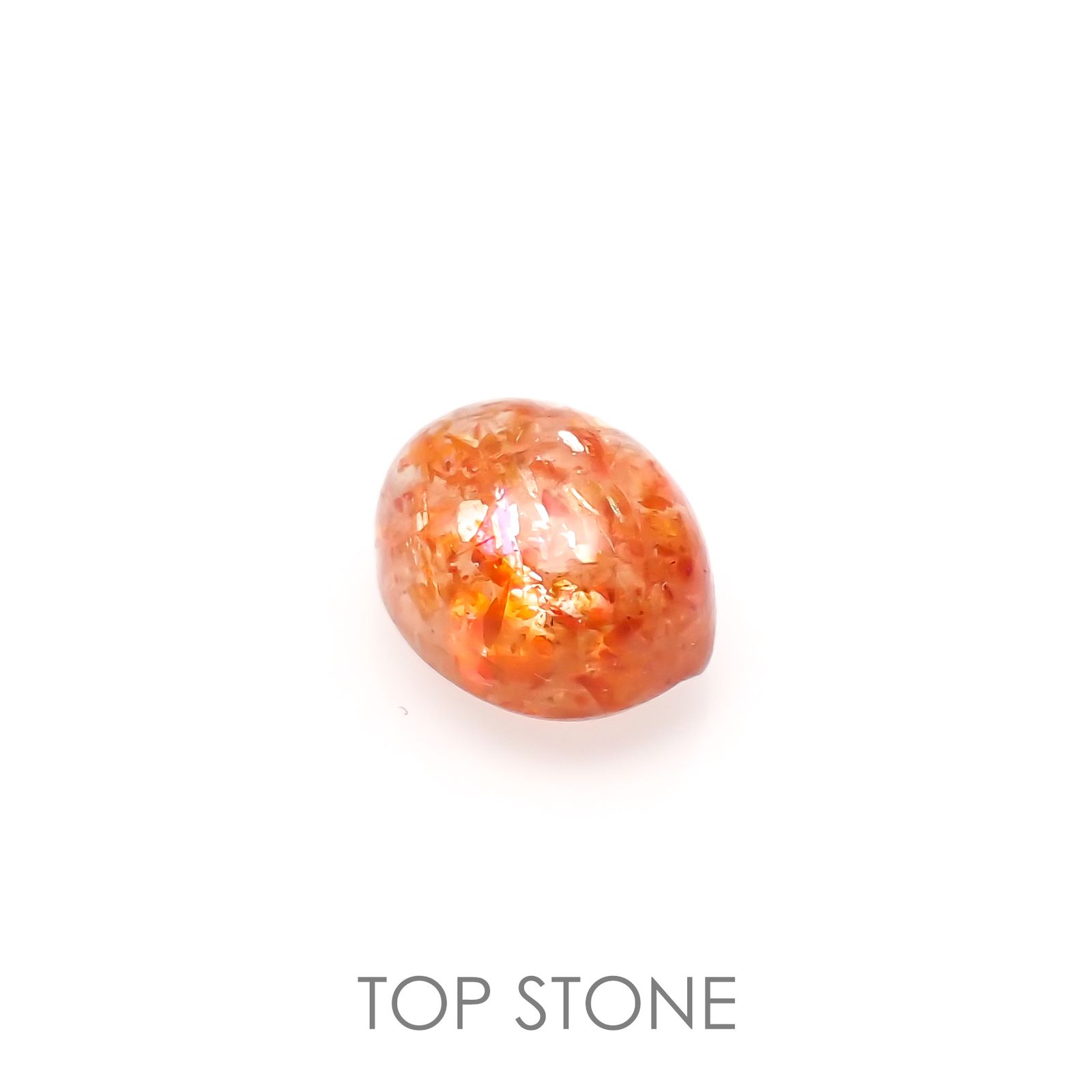 イリュージョンサンストーン(宝石名フェルドスパー) タンザニア産 2.69ct 識別済[211013343]9.1×7.3mm前後
