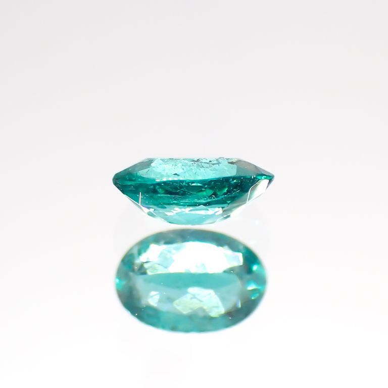 パライバトルマリン(宝石名トルマリン/別名パライバ・トルマリン)ブラジル・バターリャ鉱山産 0.19ct GIA鑑付[211113718]4.67x3.21mm前後
