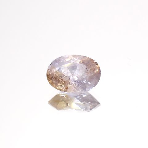 バイカラーマグネシオアキシナイト フルオレッセンス(宝石名マグネシオ・アキシナイト)タンザニア産 0.847ct ソ付(日独)[230421873]7.22x5.16mm前後