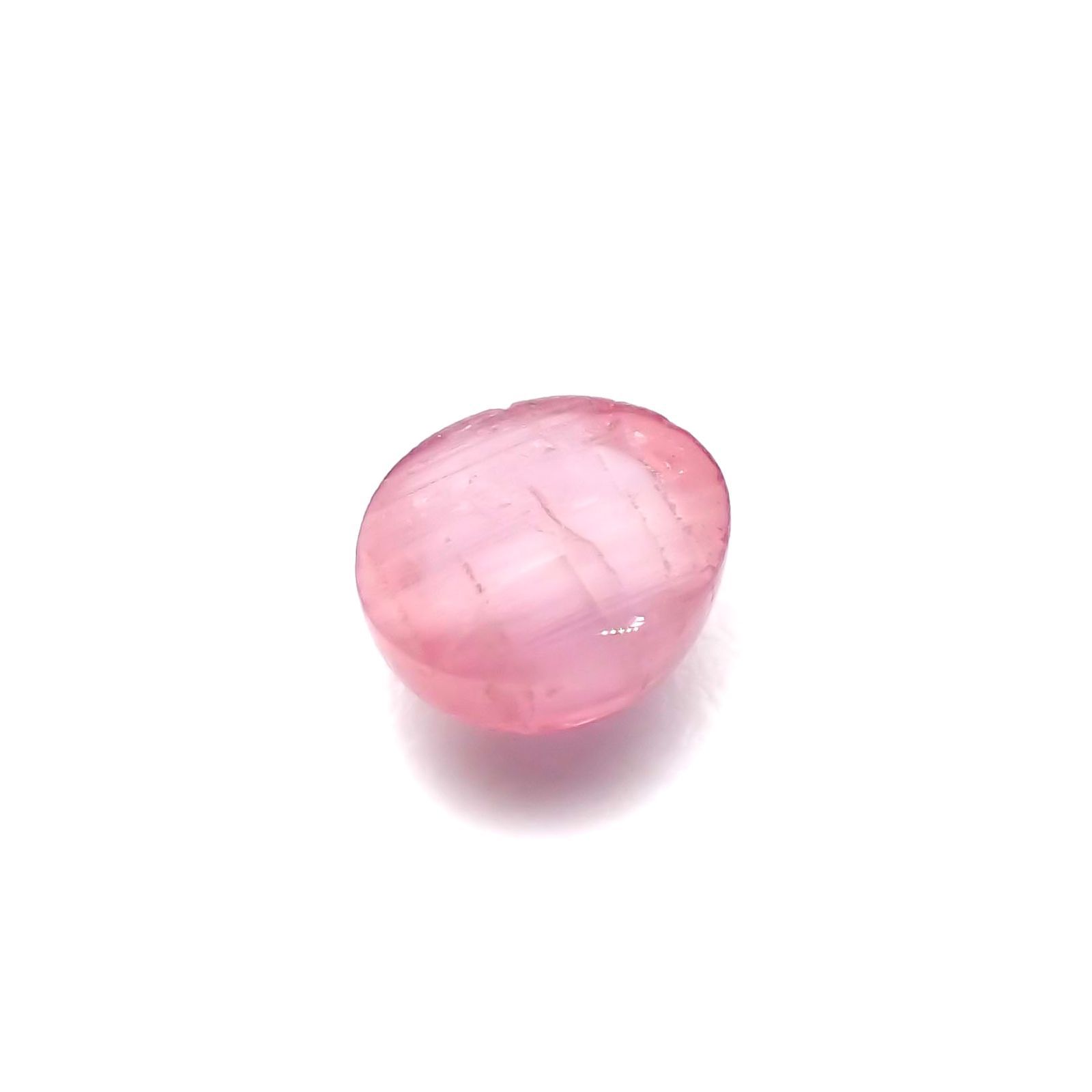 ペツォッタイトキャッツアイ(ラズベリル)(宝石名ペツォッタイト・キャッツアイ) マダガスカル産 0.433ct ソ付(彩珠)[210711982]4.6×4mm前後