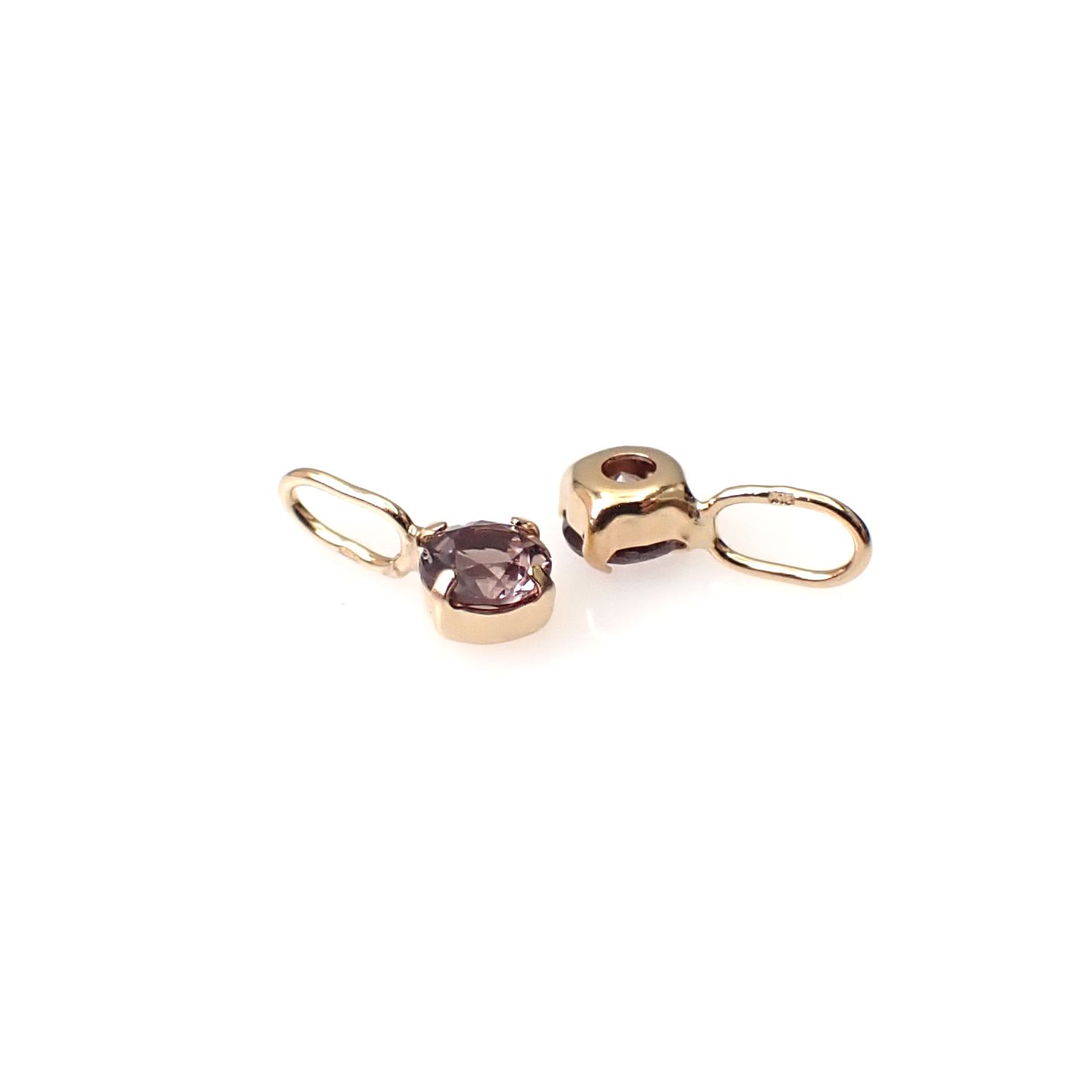 ◇K18 Petitデザイン限定品◇一粒石ジュエリー | ベキリーブルーガーネット 3.5mm [チャーム/ペンダントトップ※チェーン別売り]