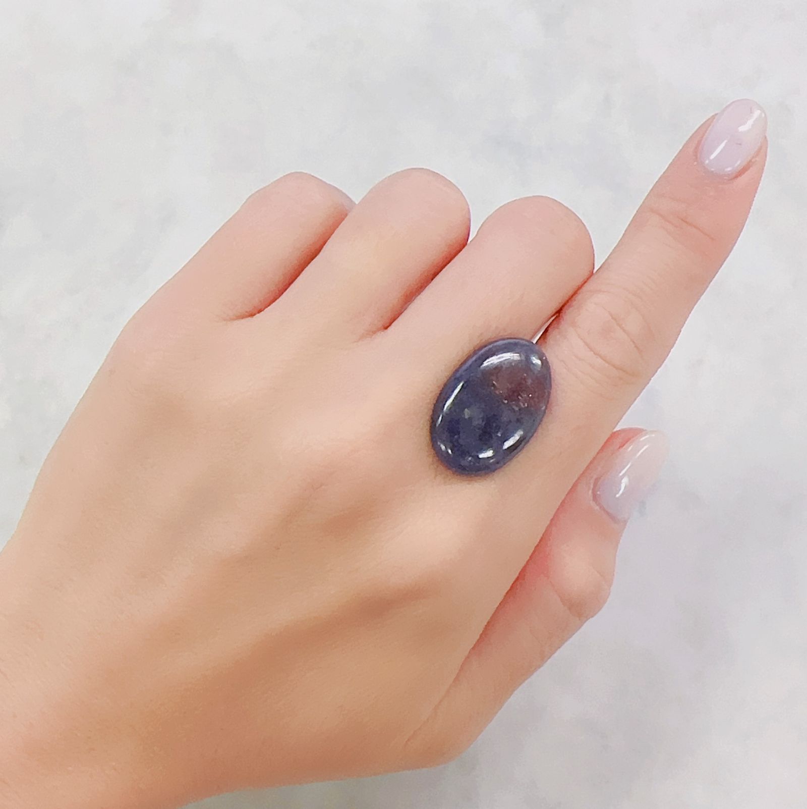 ブラッドショットアイオライト インド産 10.65ct[230622522]22.5x14.9mm前後