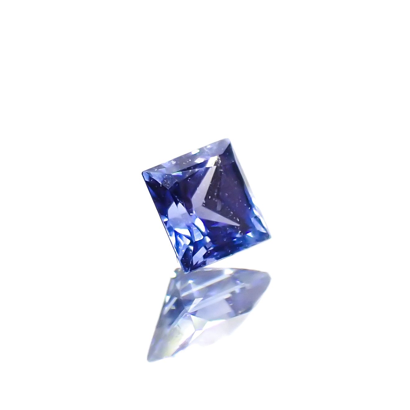 ◇プリンセスカット◇サファイア(宝石名サファイア)スリランカ産 0.12ct 識別済[230622448]2.7x2.7mm前後