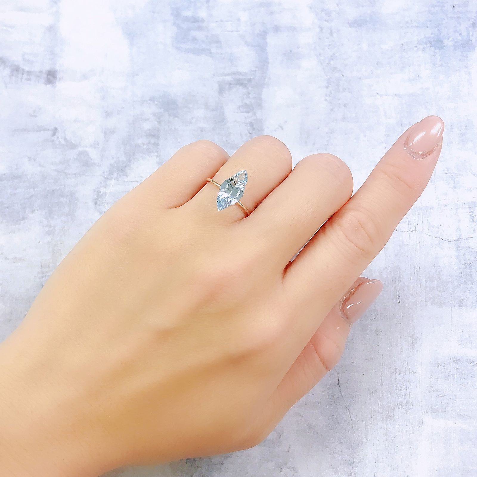 ◇カスタムカット◇ブルートパーズ ブラジル産 3.12ct [251219369]14.2x6.9mm前後