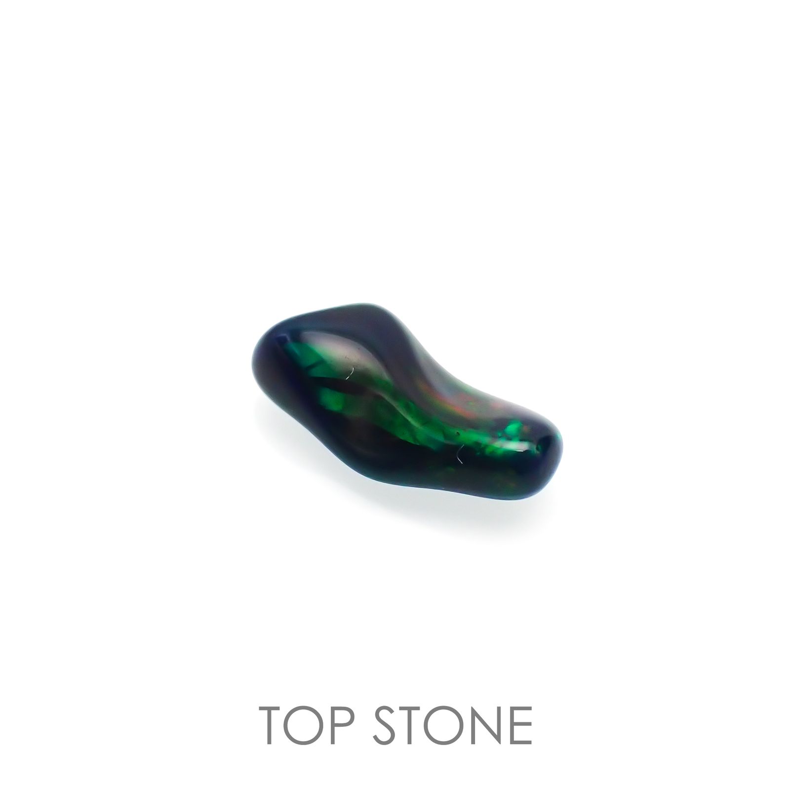 ◇バロック型◇ブラックオパール エチオピア産 ルース 0.85ct[210913238]11.3×5.3mm前後
