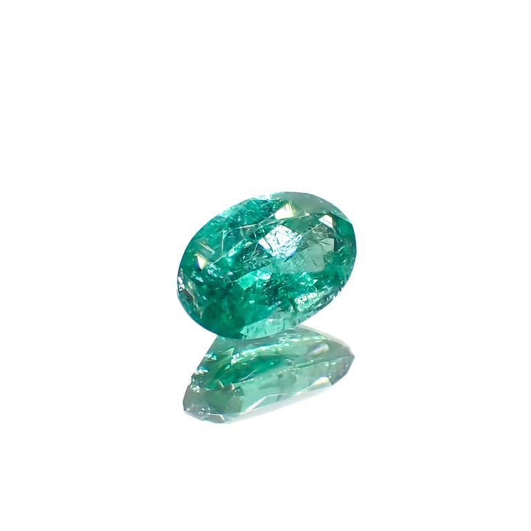 パライバトルマリン(宝石名トルマリン/別名パライバ・トルマリン)ブラジル・キントス鉱山産 0.362ct ソ付(宝貴協)[221018732]5.5x3.7mm前後