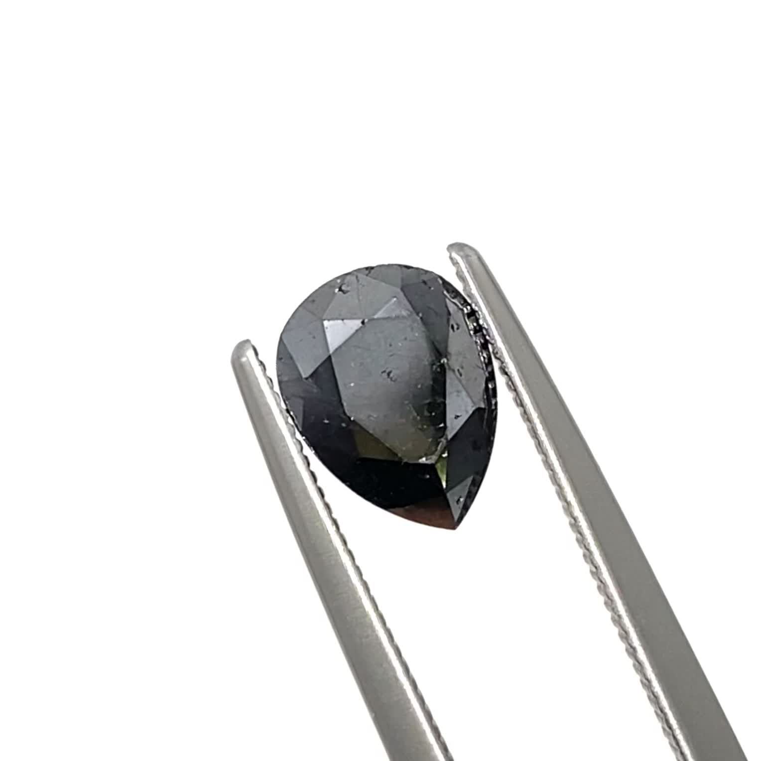 【美品中古】ジェム　ブラックダイヤモンド【15P】 天然ブラックダイヤモンドネックレス【K18WG】 21,5ct Black Diamond