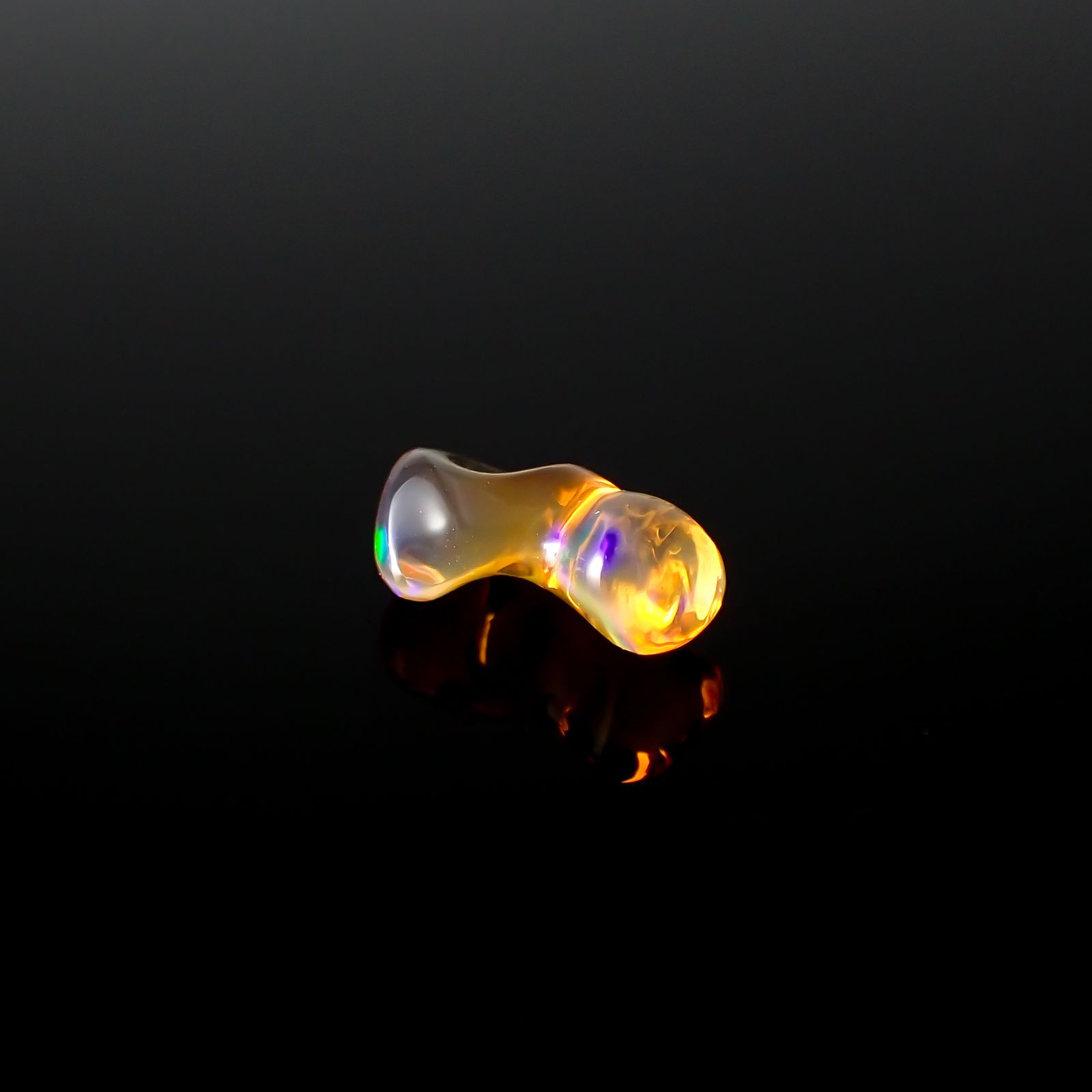 ファイヤーオパール 原石 メキシコ産 0.82ct[240125267]8.9x5.3mm前後
