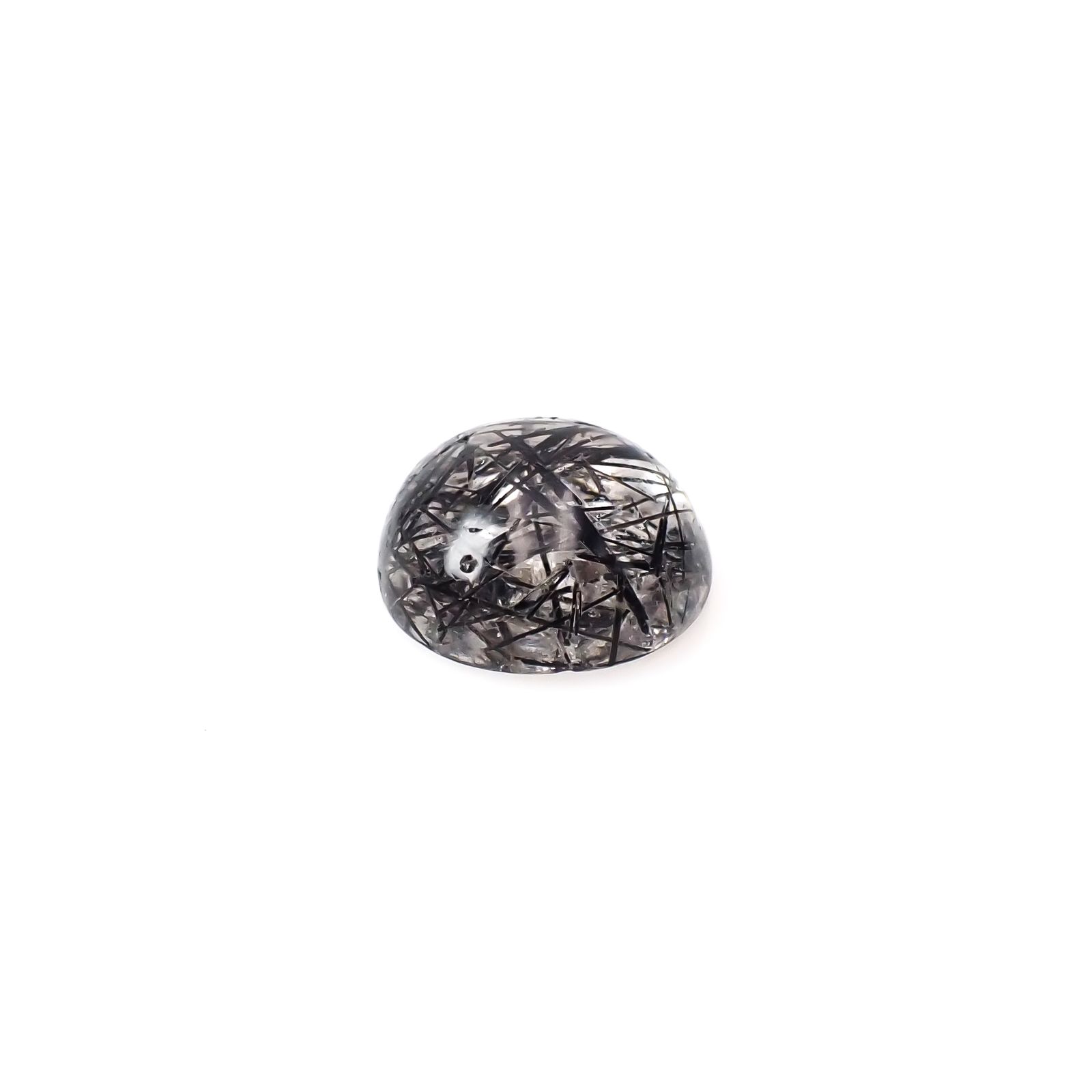 ブラックトルマリンインクォーツ ブラジル産 5.53ct[240427055]11.7x11.7mm前後