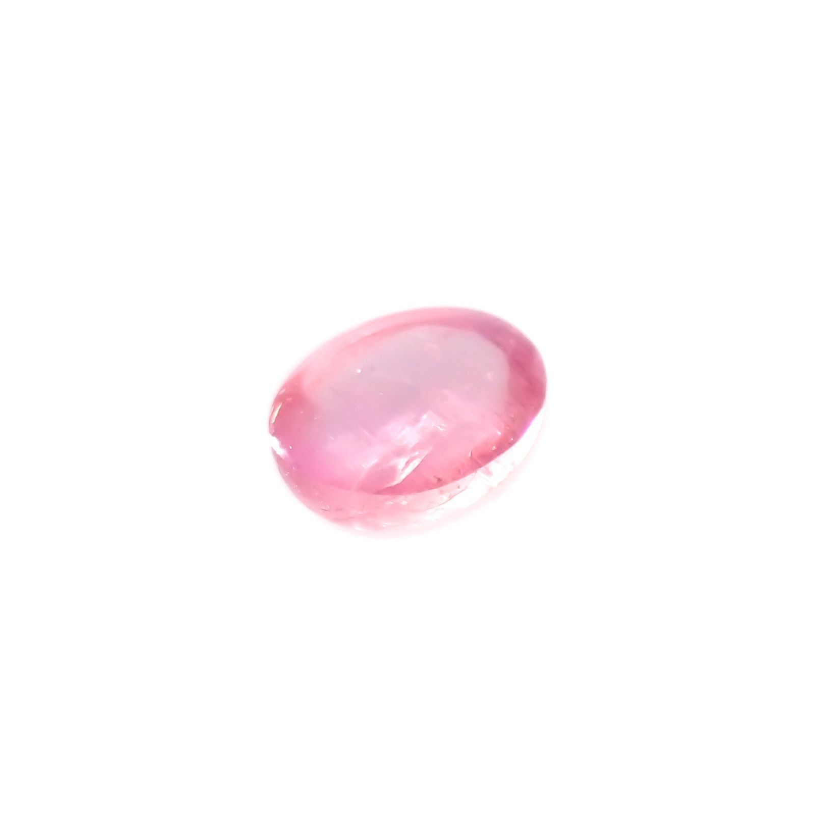 ペツォッタイトキャッツアイ(ラズベリル)(宝石名ペツォッタイト・キャッツアイ)マダガスカル産 0.575ct ソ付(彩珠)[220114350]5.3x4.3mm前後