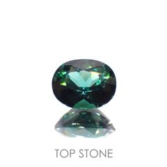 グリーントルマリン(宝石名グリーン・トルマリン) ブラジル産 1.891ct ソ付(彩珠)[210711591]8.4×6.7mm前後