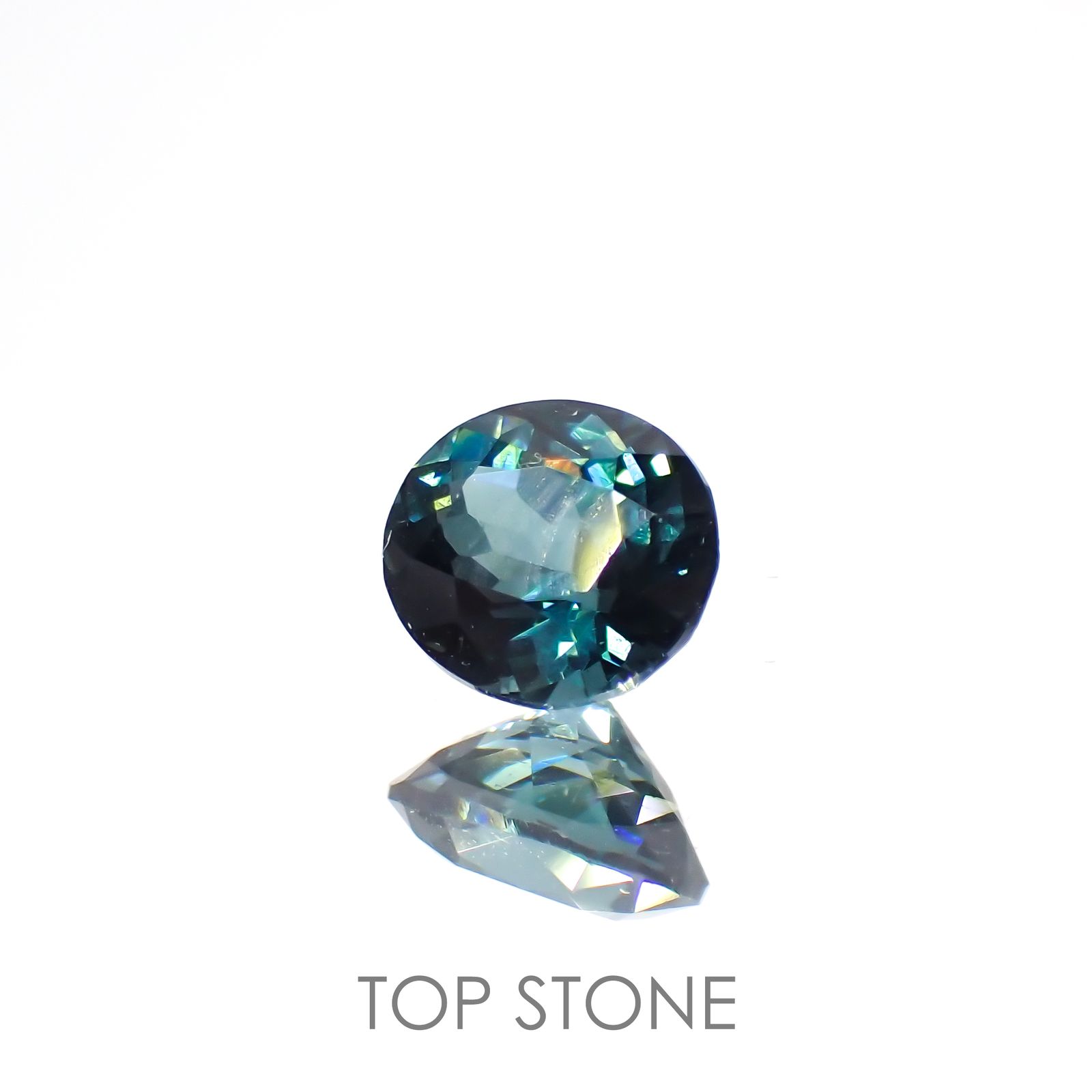 ブルートルマリン(宝石名トルマリン)アフガニスタン産 0.46ct 識別済[220115313]5.2x4.6mm前後