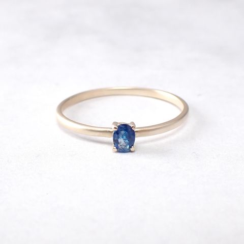 リング空枠：石留め▶ユークレース（お客様製作例）