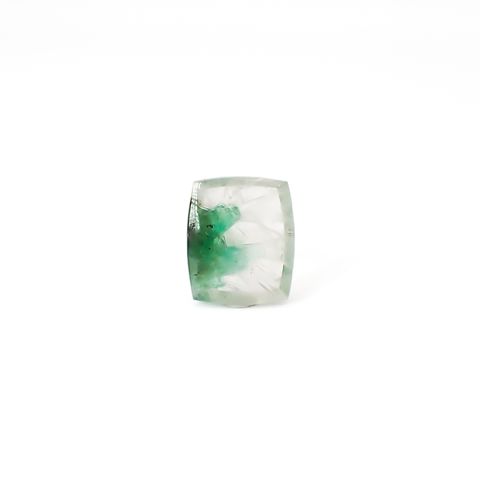 エメラルドインクォーツ ブラジル産 7.83ct / 14.1x11.9mm前後 [260432031]