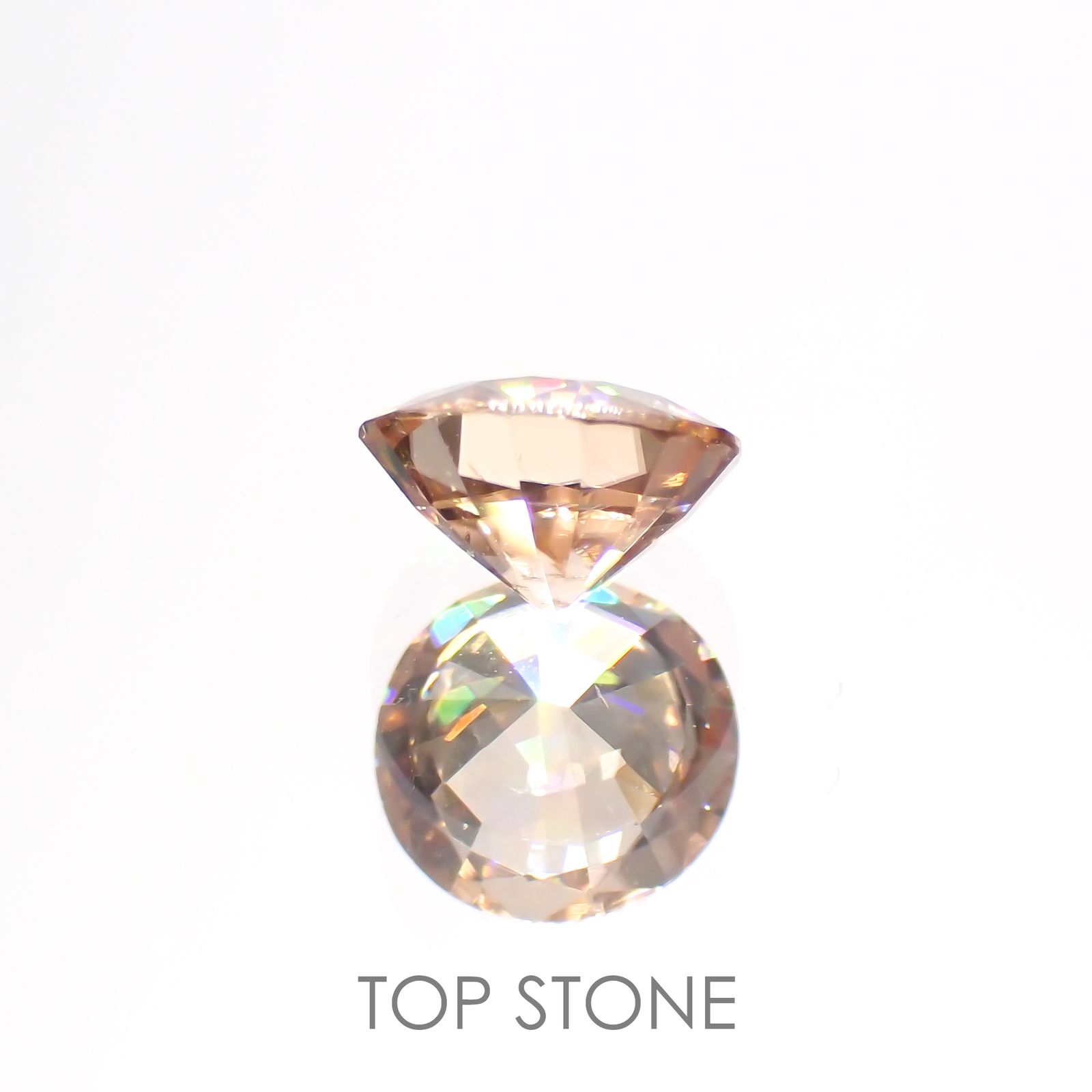 オレンジジルコン(宝石名ジルコン) スリランカ/カンボジア産 1.01ct 識別済[21018047]5.8×5.8mm前後