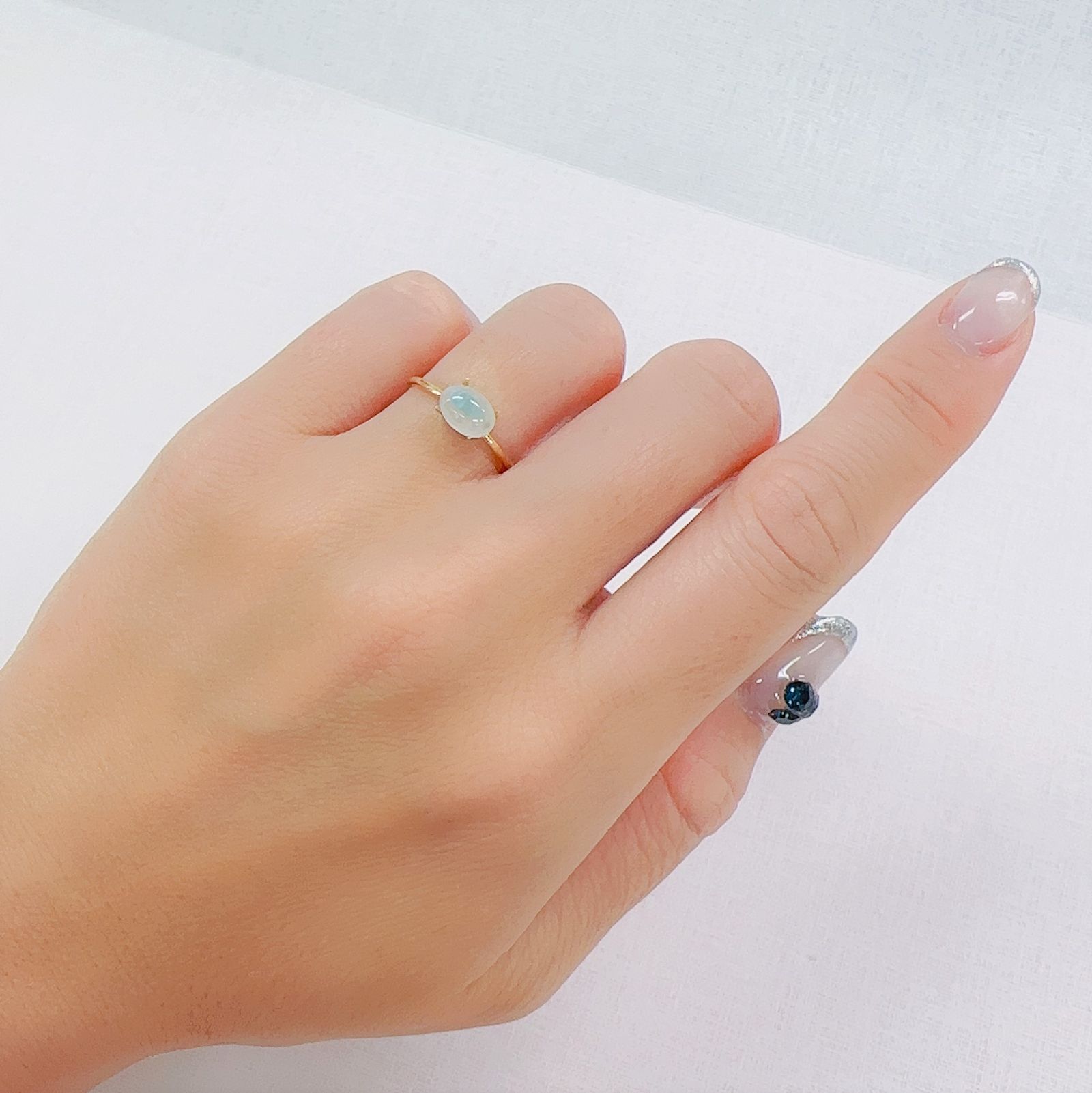 パライバトルマリンインクォーツ ブラジル産 0.89ct[230622391]7.1x5.1mm前後