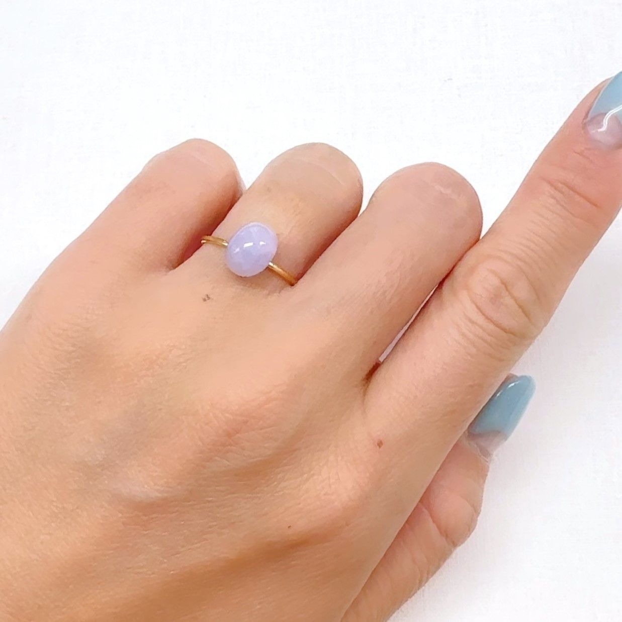 ラベンダー翡翠 ビルマ産 2.65ct[240628399]9.2x7.3mm前後