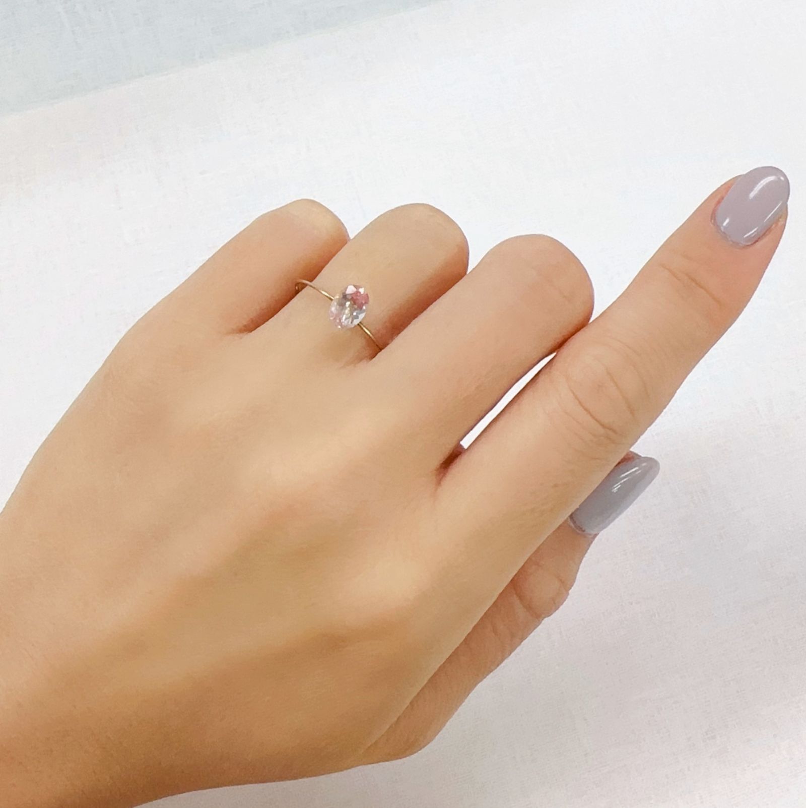 ピンククリスタルトルマリン(宝石名ピンク・トルマリン)コンゴ共和国産 0.76ct 識別済[230923300]7x5mm前後