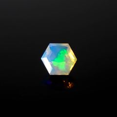 ◇ヘキサゴンカット◇エチオピアオパール エチオピア産 0.14ct[240226214]3.7x3.6mm前後