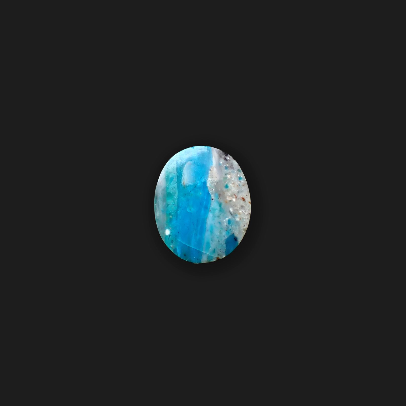 ブルーオパール ペルー産 3.43ct [250730719]12.7x10.5mm前後