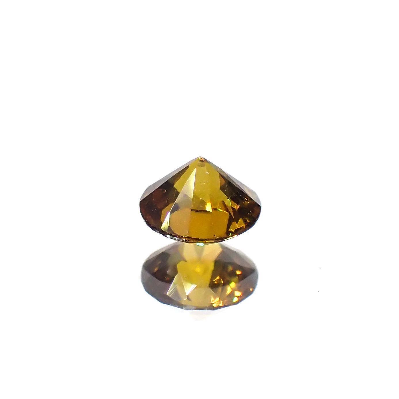 アンドラダイトグロッシュラーガーネット(宝石名アンドラダイト/グロッシュラー・ガーネット)ナミビア産 0.46ct 識別済[231224552]4.5x4.5mm前後