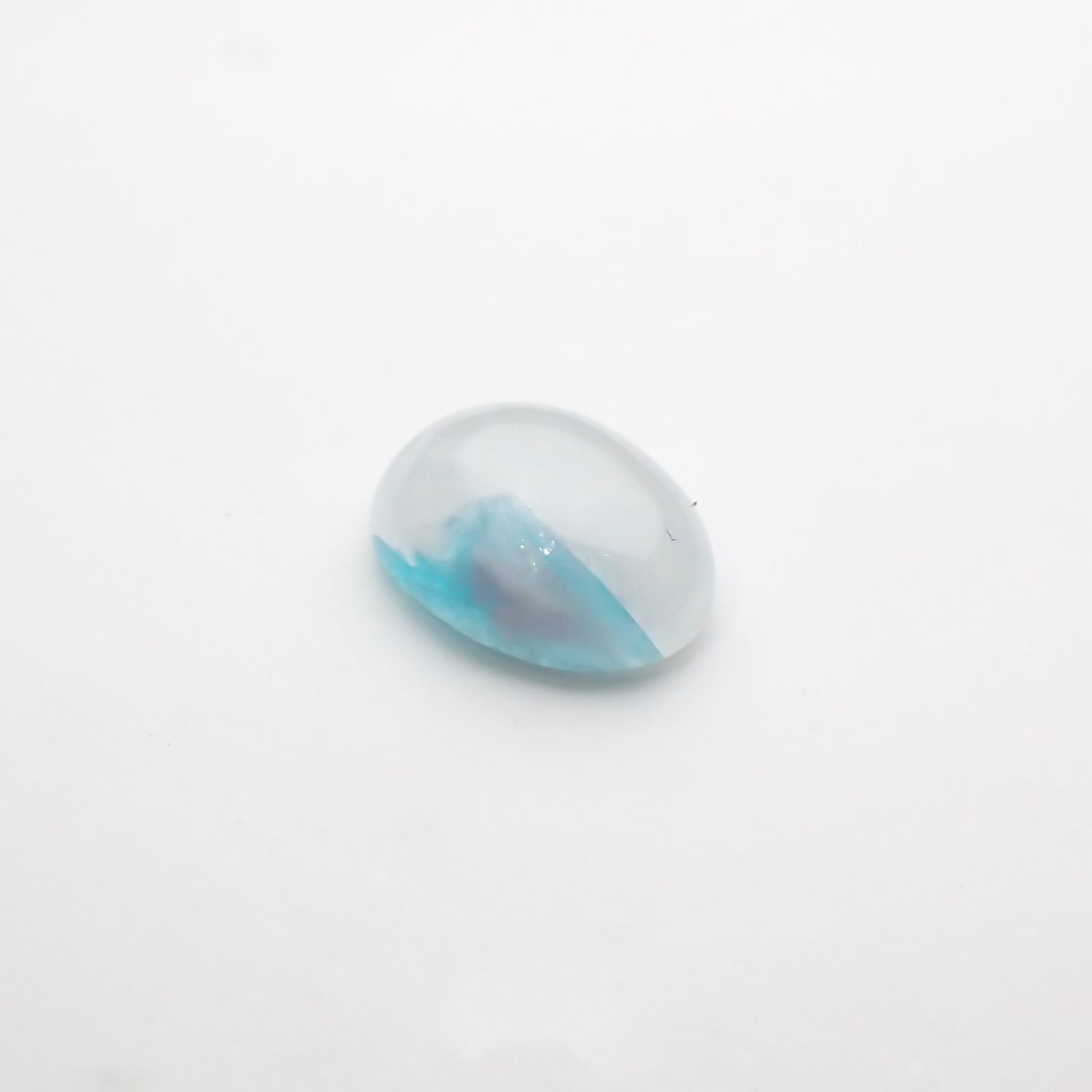 パライバトルマリンインクォーツ(宝石名トルマリンインクォーツ/別名パライバ・トルマリンインクォーツ) ブラジル産 1.12ct 識別済[210711995]8×6mm前後