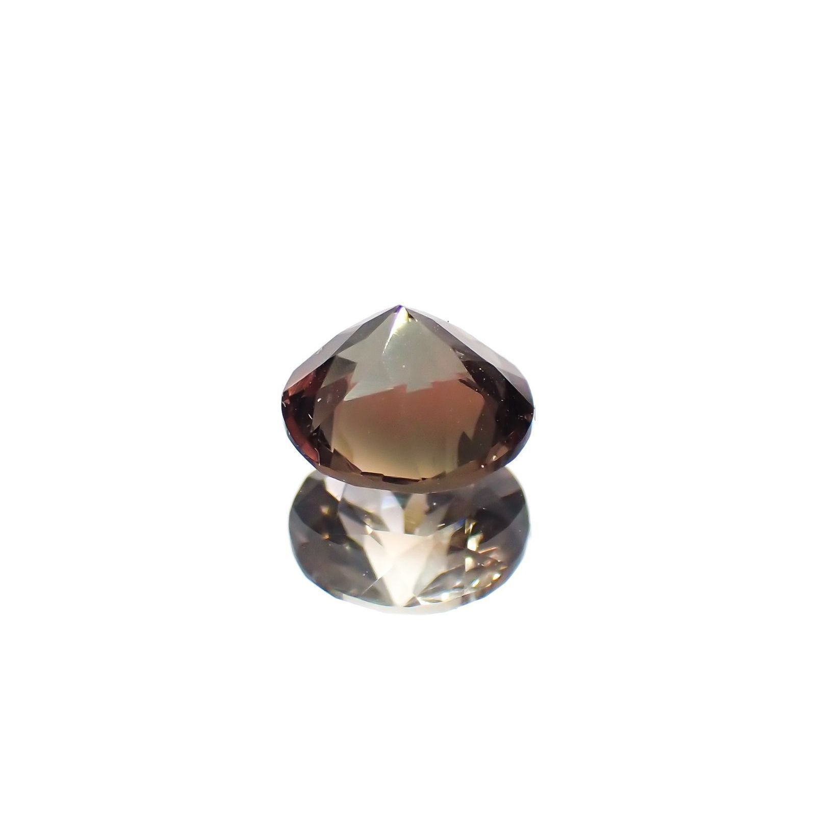バイカラーオレゴンサンストーン(宝石名ラブラドライト)アメリカ・オレゴン州産 識別済 0.71ct / 6x6mm前後 [220114644]