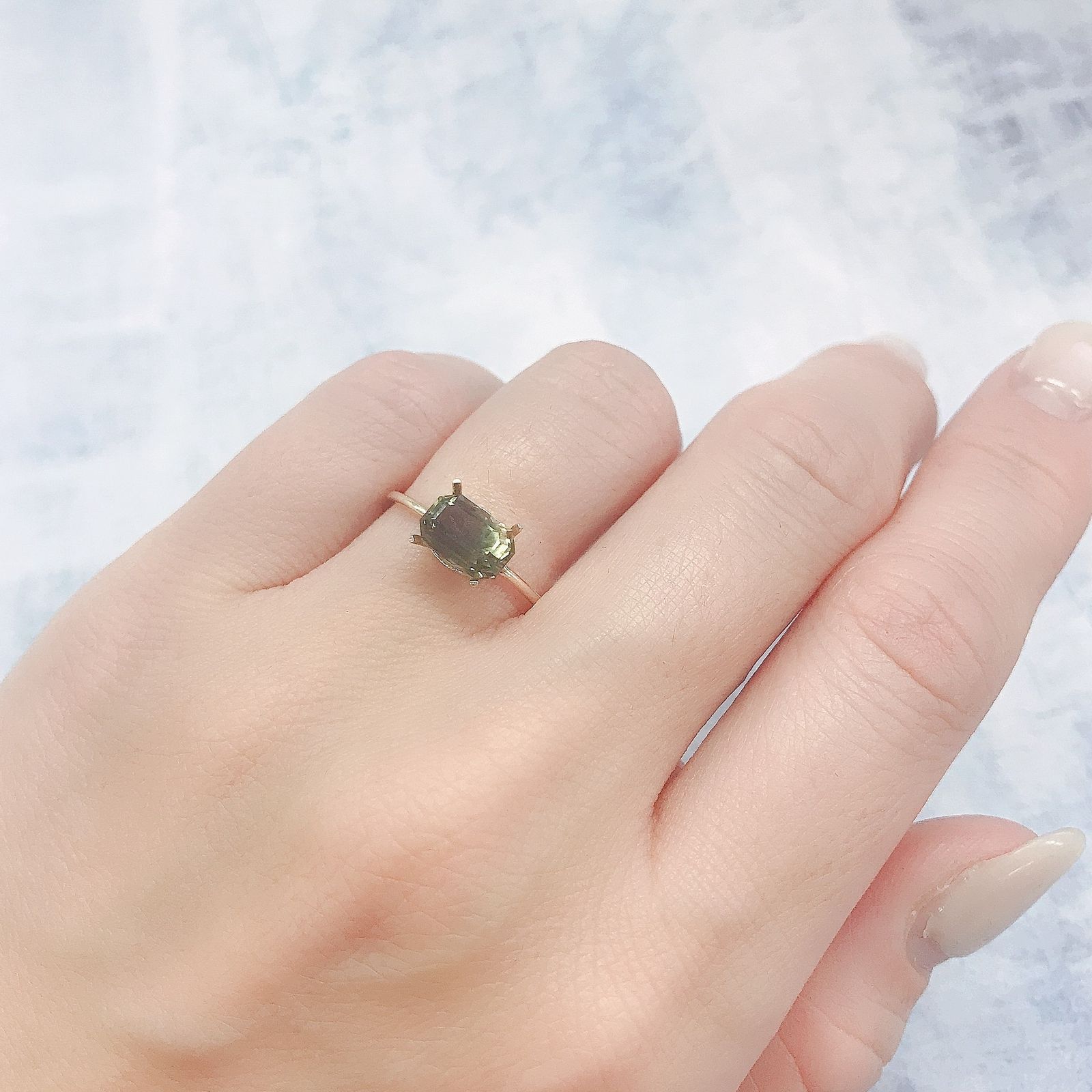 バイカラーオレゴンサンストーン(宝石名ラブラドライト)アメリカ・オレゴン州産 1.45ct 識別済[220616268]7.8x5.1mm前後