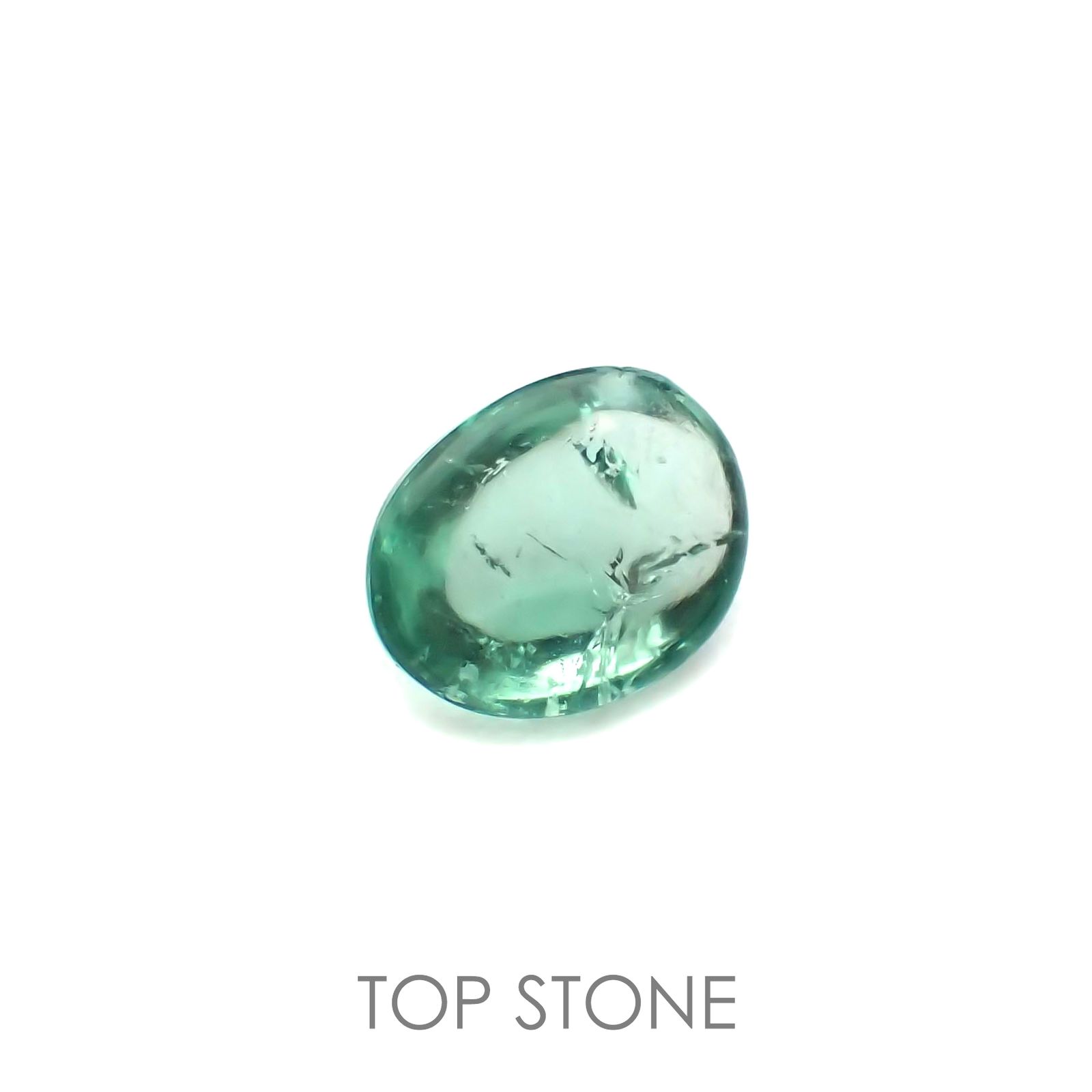フローライト フルオレッセンス(宝石名フルオライト)イギリス・ロジャリー鉱山産 0.58ct 識別済[211113764]5.9x4.4mm前後