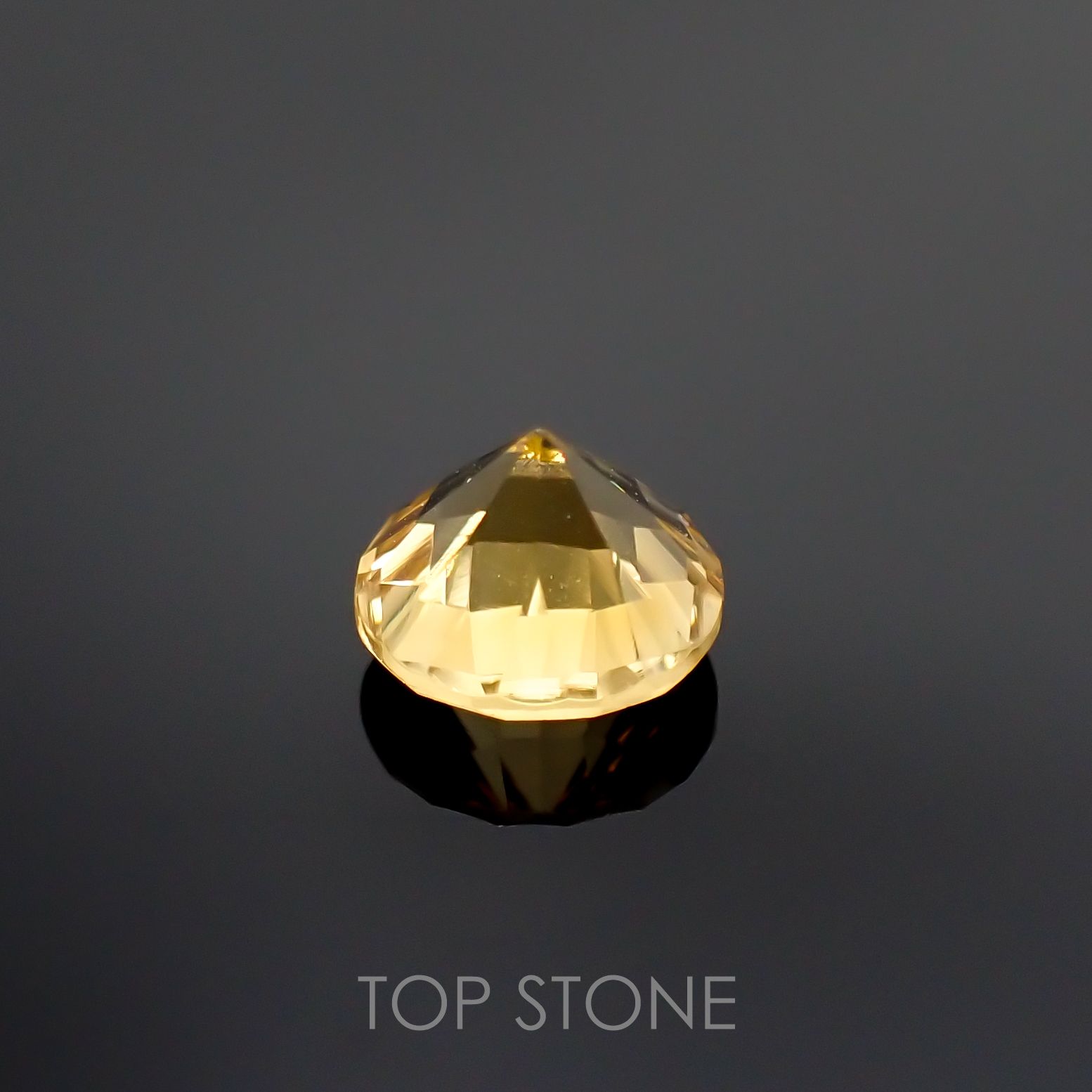 ◇チェッカーコンケーブカット◇シトリン ブラジル産 ルース 1.21ct[210913024]7.1×7.1mm前後