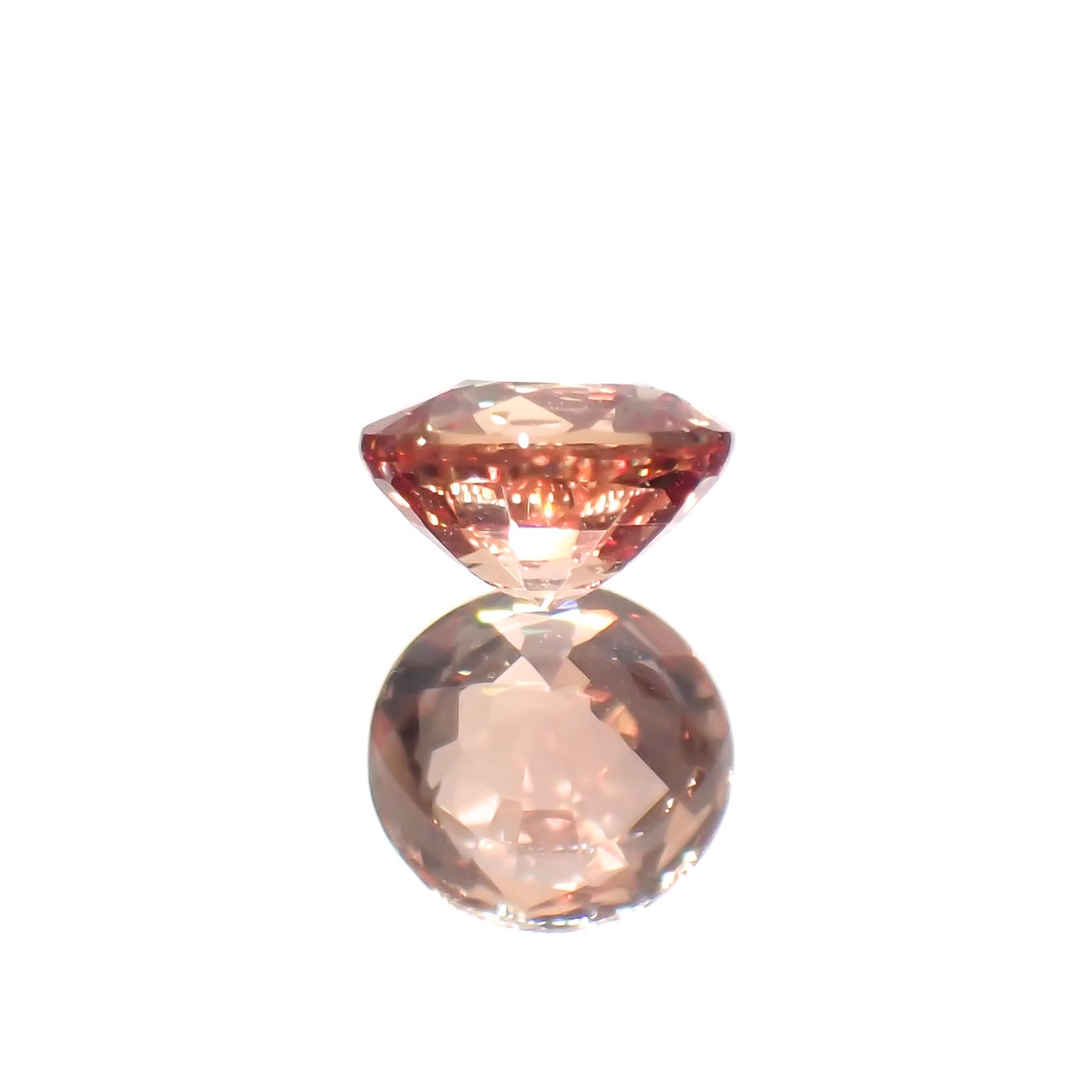 パパラチャサファイア(宝石名サファイア/別名パパラチャ・サファイア)スリランカ産 0.35ct GIA鑑付[230521932]4.06x4.13mm前後